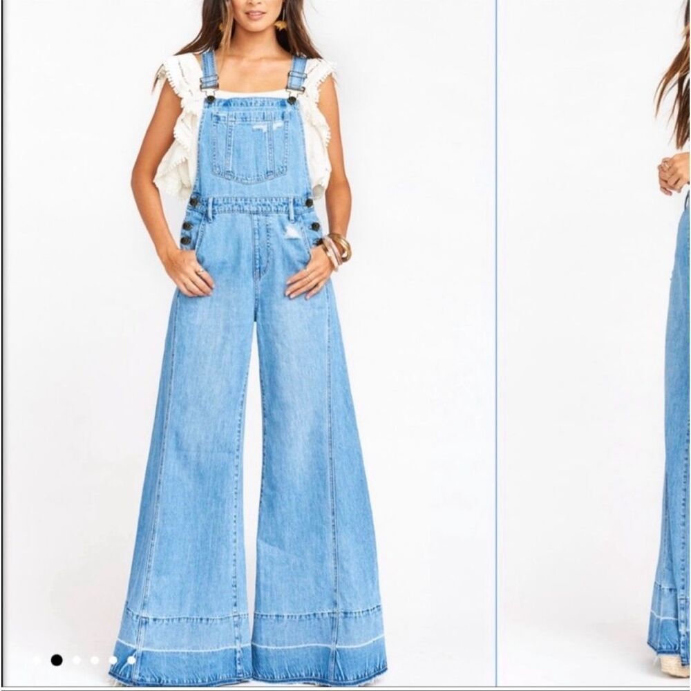 Show me your Mumu wide leg flare overalls size small